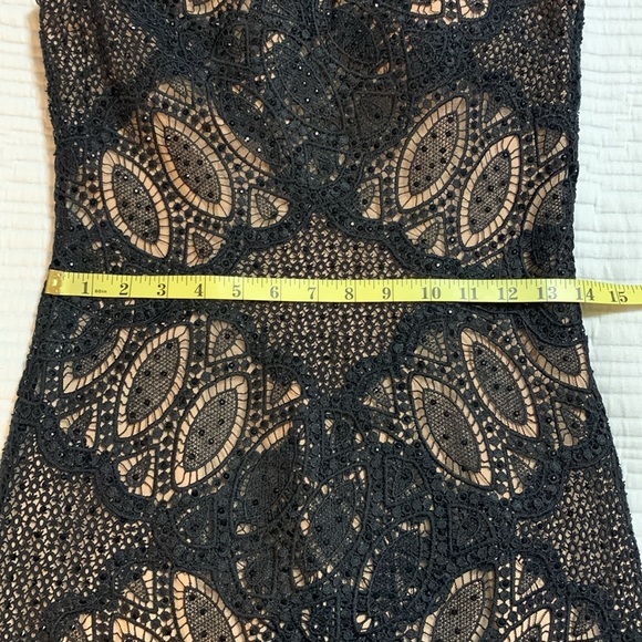 JOVANI Women’s Elegant Lace Beaded Midi Dress 4 Black - Picture 15 of 15